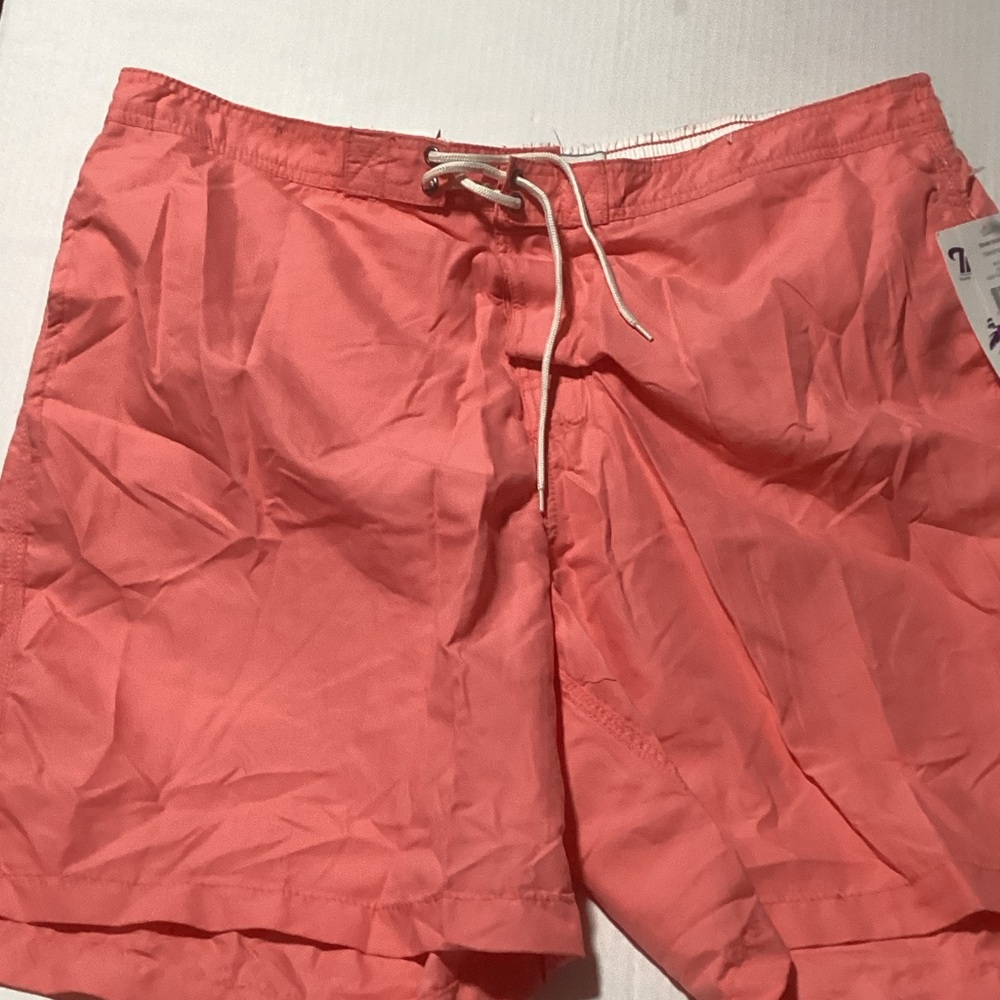 Men's Coral Board Shorts with Drawstring Waist